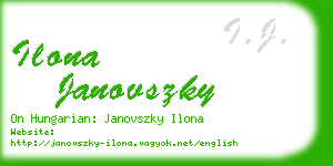 ilona janovszky business card